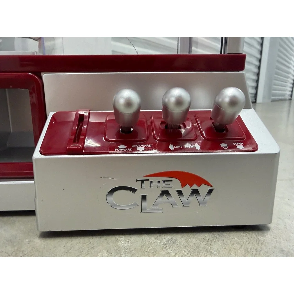 The Claw Toy Grabber Machine Red Silver Arcade Game Tabletop For Parts Repair